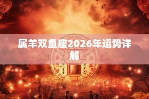 属羊双鱼座2026年运势详解