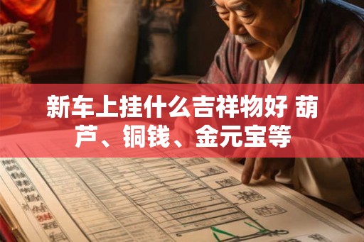 新车上挂什么吉祥物好 葫芦、铜钱、金元宝等