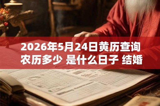2026年5月24日黄历查询 农历多少 是什么日子 结婚吉时 2026年5月24日黄历查询 农历多少 是什么日子 结婚吉时