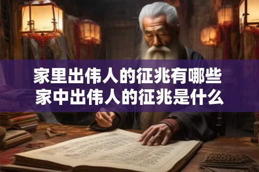 家里出伟人的征兆有哪些 家中出伟人的征兆是什么