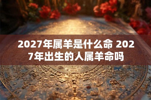 2027年属羊是什么命 2027年出生的人属羊命吗