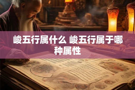 峻五行属什么 峻五行属于哪种属性 峻五行属什么 峻五行属于哪种属性