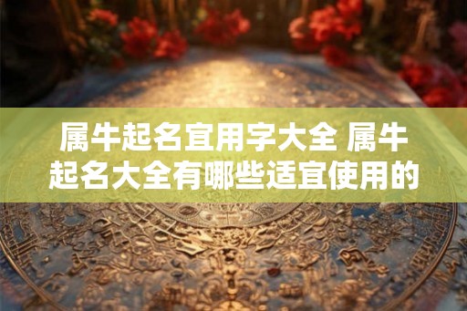 属牛起名宜用字大全 属牛起名大全有哪些适宜使用的字 属牛起名宜用字大全 属牛起名大全有哪些适宜使用的字