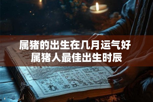 属猪的出生在几月运气好 属猪人最佳出生时辰