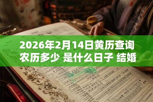 2026年2月14日黄历查询 农历多少 是什么日子 结婚吉时