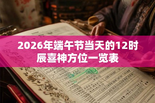 2026年端午节当天的12时辰喜神方位一览表