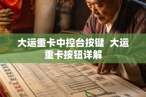 大运重卡中控台按键  大运重卡按钮详解