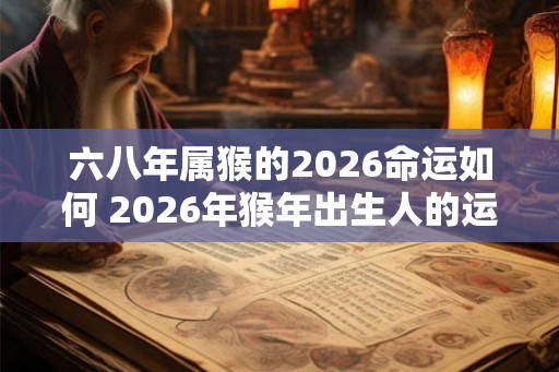 六八年属猴的2026命运如何 2026年猴年出生人的运势如何