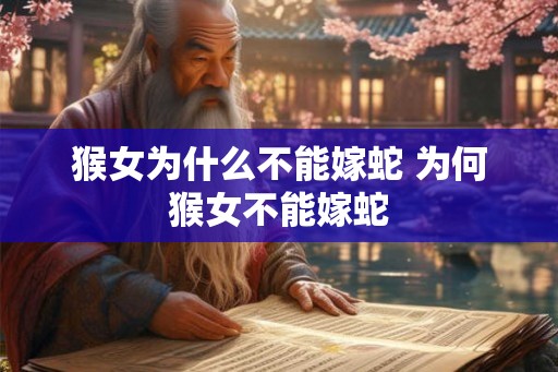 猴女为什么不能嫁蛇 为何猴女不能嫁蛇