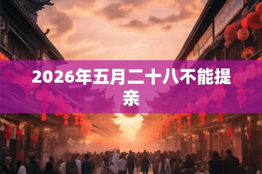 2026年五月二十八不能提亲