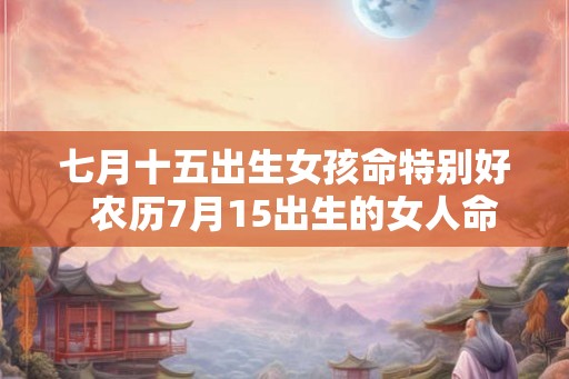 七月十五出生女孩命特别好  农历7月15出生的女人命运好不好
