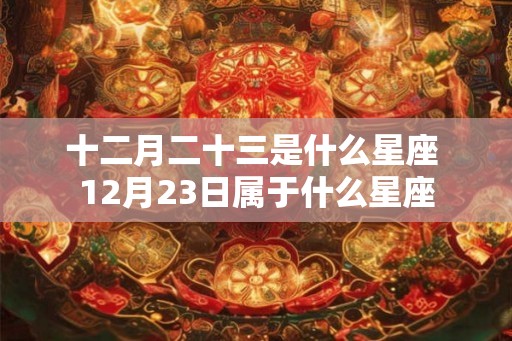 十二月二十三是什么星座 12月23日属于什么星座