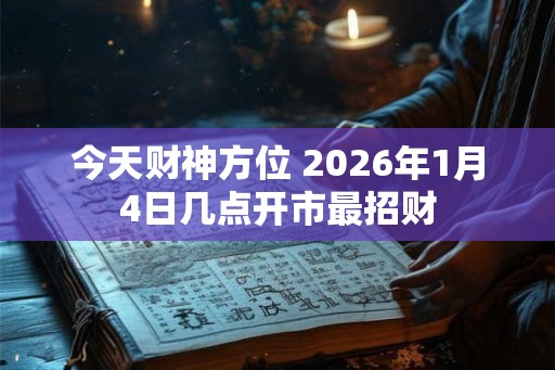 今天财神方位 2026年1月4日几点开市最招财