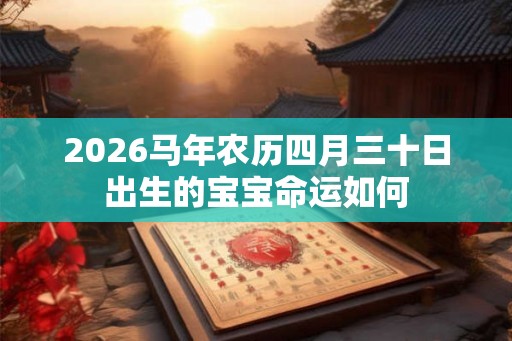 2026马年农历四月三十日出生的宝宝命运如何 2026马年农历四月三十日出生的宝宝命运如何
