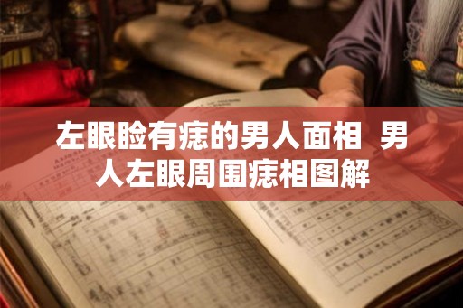 左眼睑有痣的男人面相  男人左眼周围痣相图解