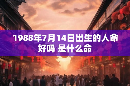 1988年7月14日出生的人命好吗 是什么命