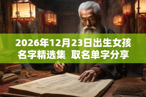 2026年12月23日出生女孩名字精选集 取名单字分享 2026年12月23日出生女孩名字精选集 取名单字分享