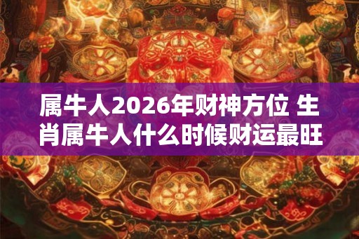 属牛人2026年财神方位 生肖属牛人什么时候财运最旺