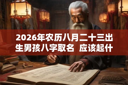 2026年农历八月二十三出生男孩八字取名 应该起什么名字 2026年农历八月二十三出生男孩八字取名 应该起什么名字
