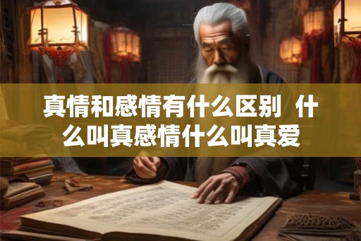 真情和感情有什么区别  什么叫真感情什么叫真爱