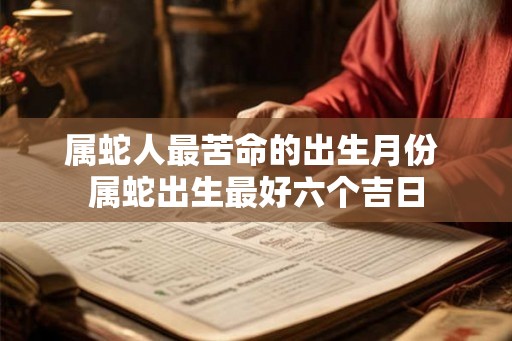 属蛇人最苦命的出生月份 属蛇出生最好六个吉日
