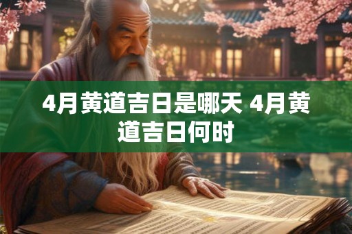 4月黄道吉日是哪天 4月黄道吉日何时