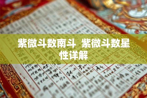 紫微斗数南斗  紫微斗数星性详解