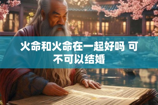火命和火命在一起好吗 可不可以结婚