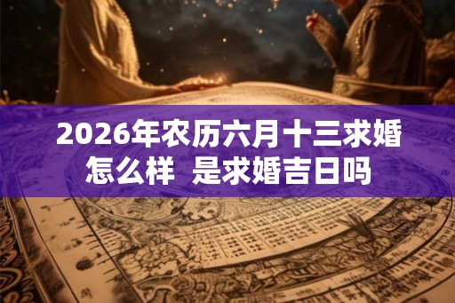 2026年农历六月十三求婚怎么样  是求婚吉日吗