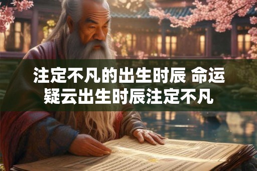注定不凡的出生时辰 命运疑云出生时辰注定不凡