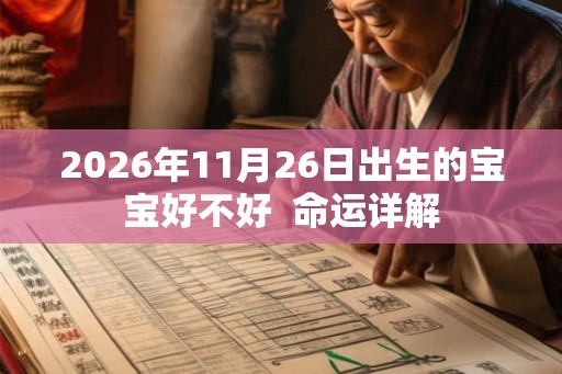 2026年11月26日出生的宝宝好不好  命运详解