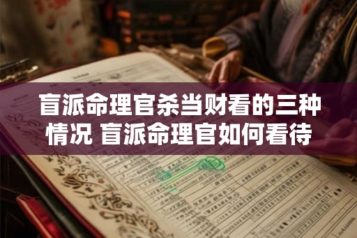 盲派命理官杀当财看的三种情况 盲派命理官如何看待被杀的当财