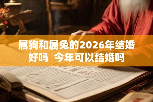 属狗和属兔的2026年结婚好吗 今年可以结婚吗 属狗和属兔的2026年结婚好吗 今年可以结婚吗