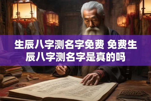 生辰八字测名字免费 免费生辰八字测名字是真的吗