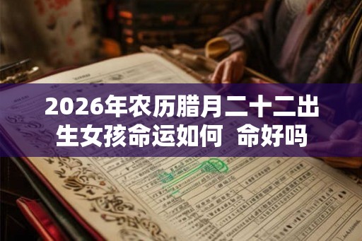 2026年农历腊月二十二出生女孩命运如何  命好吗
