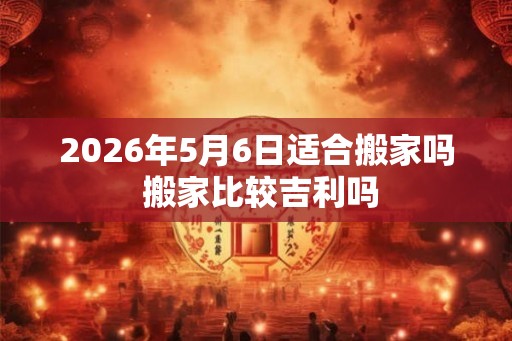 2026年5月6日适合搬家吗 搬家比较吉利吗