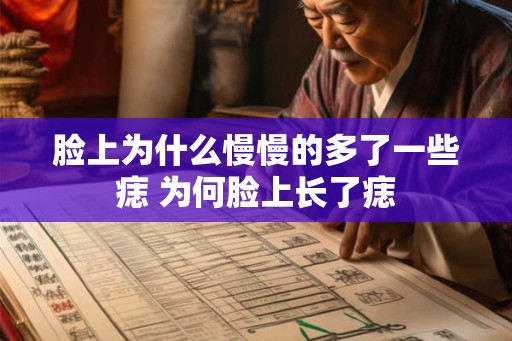 脸上为什么慢慢的多了一些痣 为何脸上长了痣