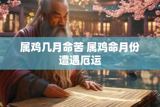属鸡几月命苦 属鸡命月份遭遇厄运 属鸡几月命苦 属鸡命月份遭遇厄运