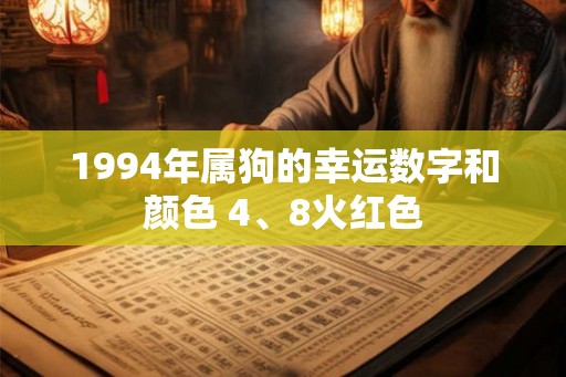 1994年属狗的幸运数字和颜色 4、8火红色 1994年属狗的幸运数字和颜色 4、8火红色