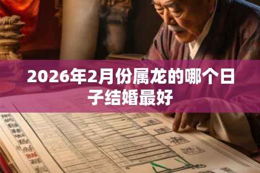 2026年2月份属龙的哪个日子结婚最好