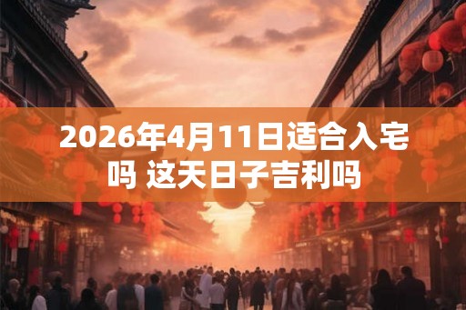 2026年4月11日适合入宅吗 这天日子吉利吗 2026年4月11日适合入宅吗 这天日子吉利吗