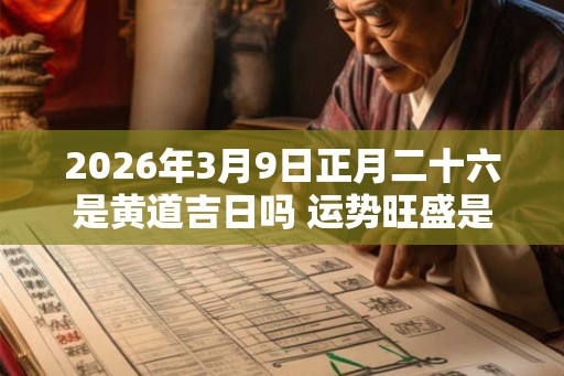 2026年3月9日正月二十六是黄道吉日吗 运势旺盛是吉日