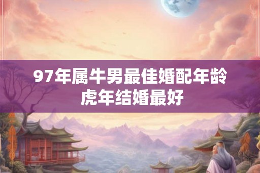 97年属牛男最佳婚配年龄 虎年结婚最好 97年属牛男最佳婚配年龄 虎年结婚最好
