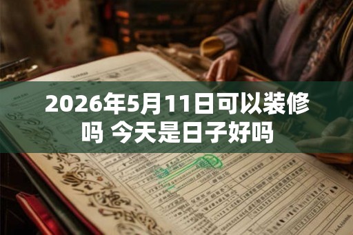 2026年5月11日可以装修吗 今天是日子好吗