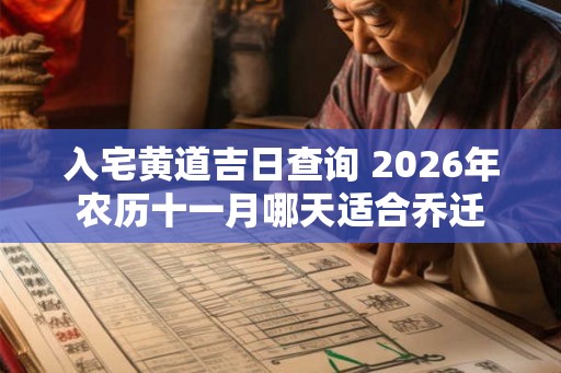 入宅黄道吉日查询 2026年农历十一月哪天适合乔迁