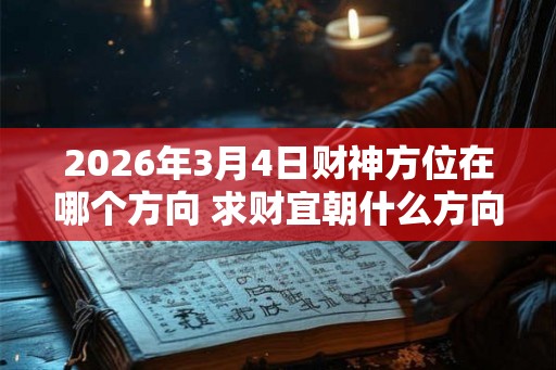 2026年3月4日财神方位在哪个方向 求财宜朝什么方向 2026年3月4日财神方位在哪个方向 求财宜朝什么方向