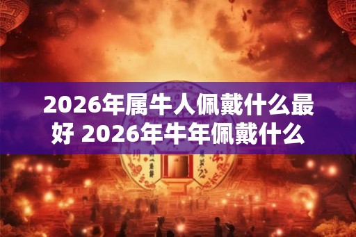 2026年属牛人佩戴什么最好 2026年牛年佩戴什么 2026年属牛人佩戴什么最好 2026年牛年佩戴什么