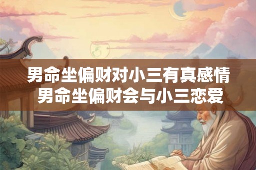男命坐偏财对小三有真感情 男命坐偏财会与小三恋爱