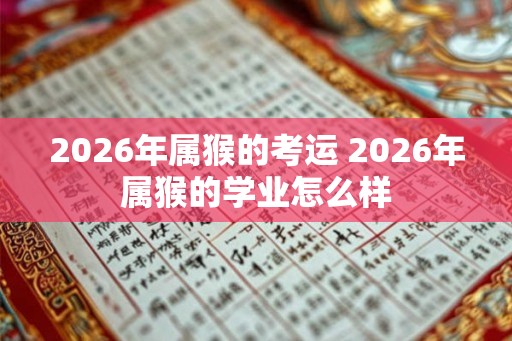 2026年属猴的考运 2026年属猴的学业怎么样