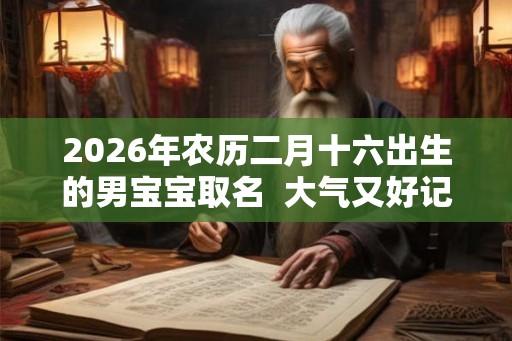 2026年农历二月十六出生的男宝宝取名  大气又好记